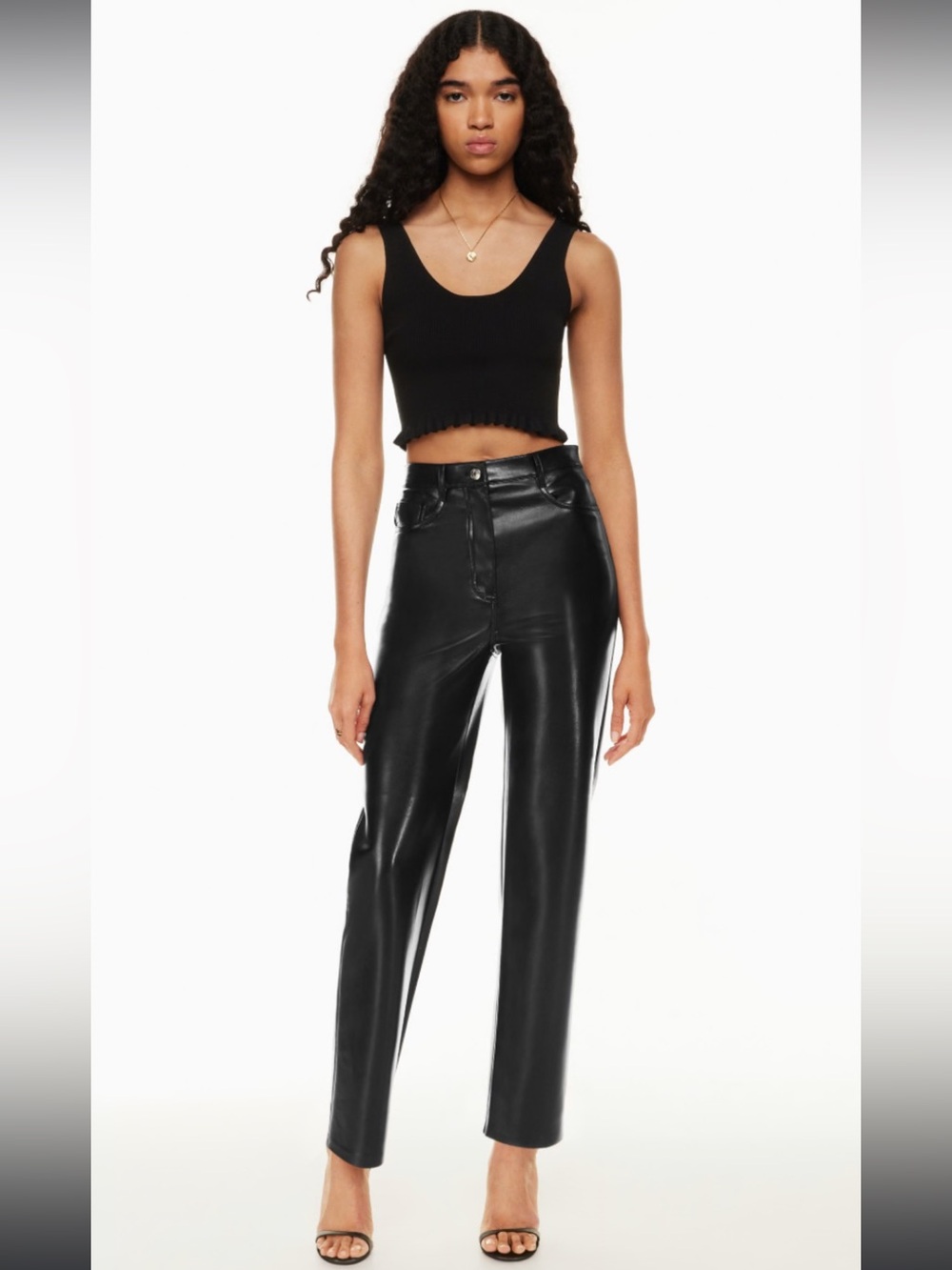 Wilfred High Rise Melina Black Faux Leather Pants